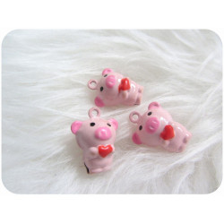 Glöckchen Schweinchen mit Herz